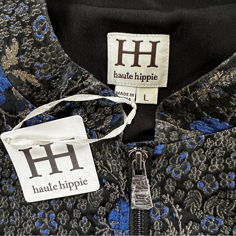 Haute Hippie Ruth Metallic Brocade Bomber - Picture 7 of 11